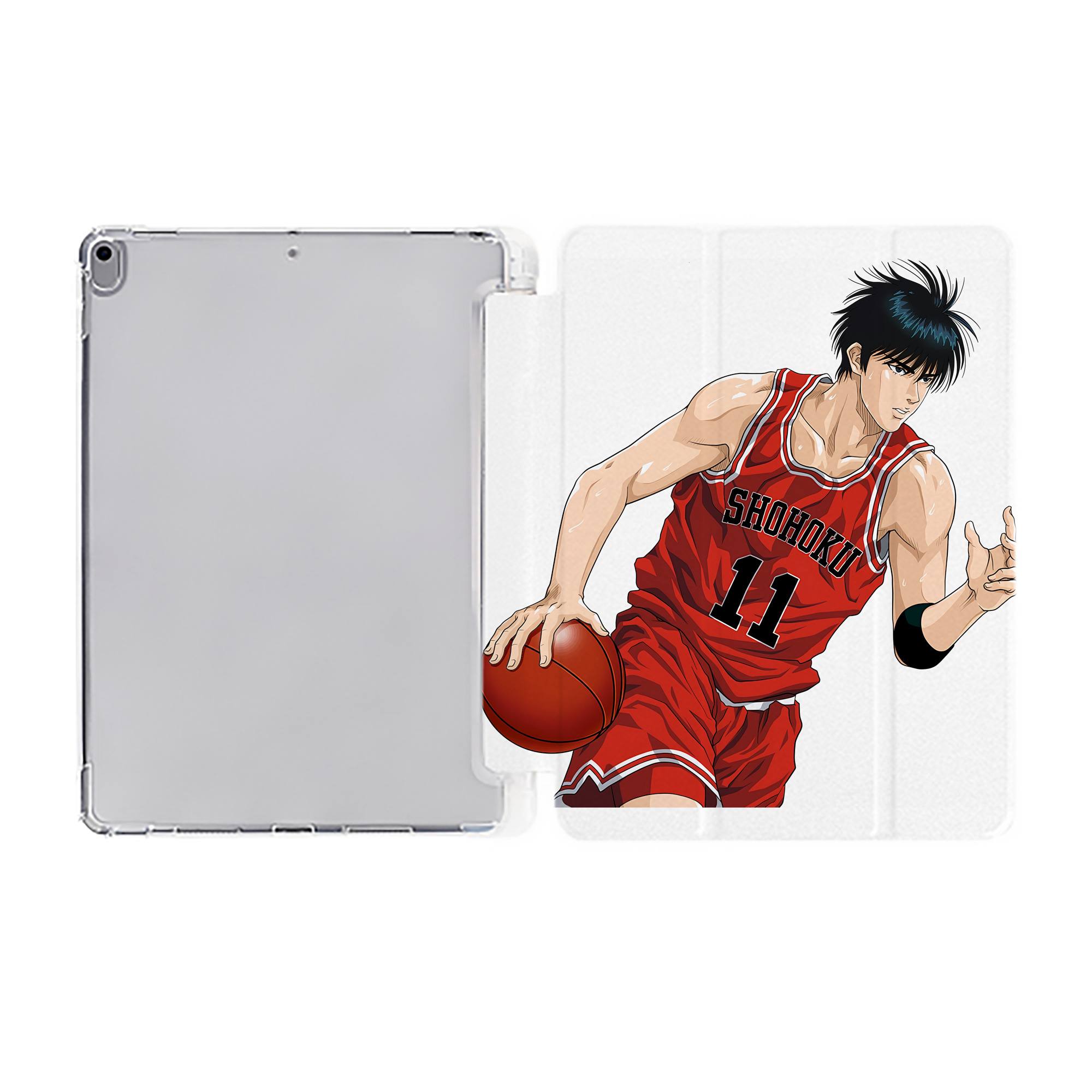（画像用） SLAM DUNK／スラムダンク IPad ケース ペン収納付き 三つ折りスタンド PUレザー×シリコン 対応機種9.5/10.5/10.9インチ